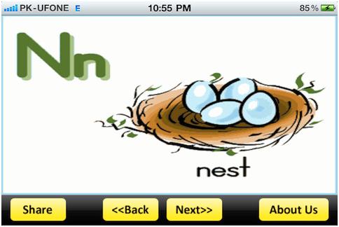 Kids AtoZ iPhone app screenshot